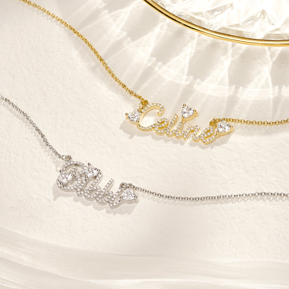 Custom Heart Name Necklace