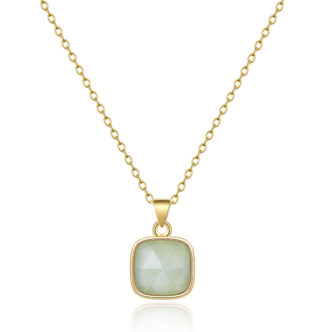 14K Gold Plated Healing Crystal Necklace
