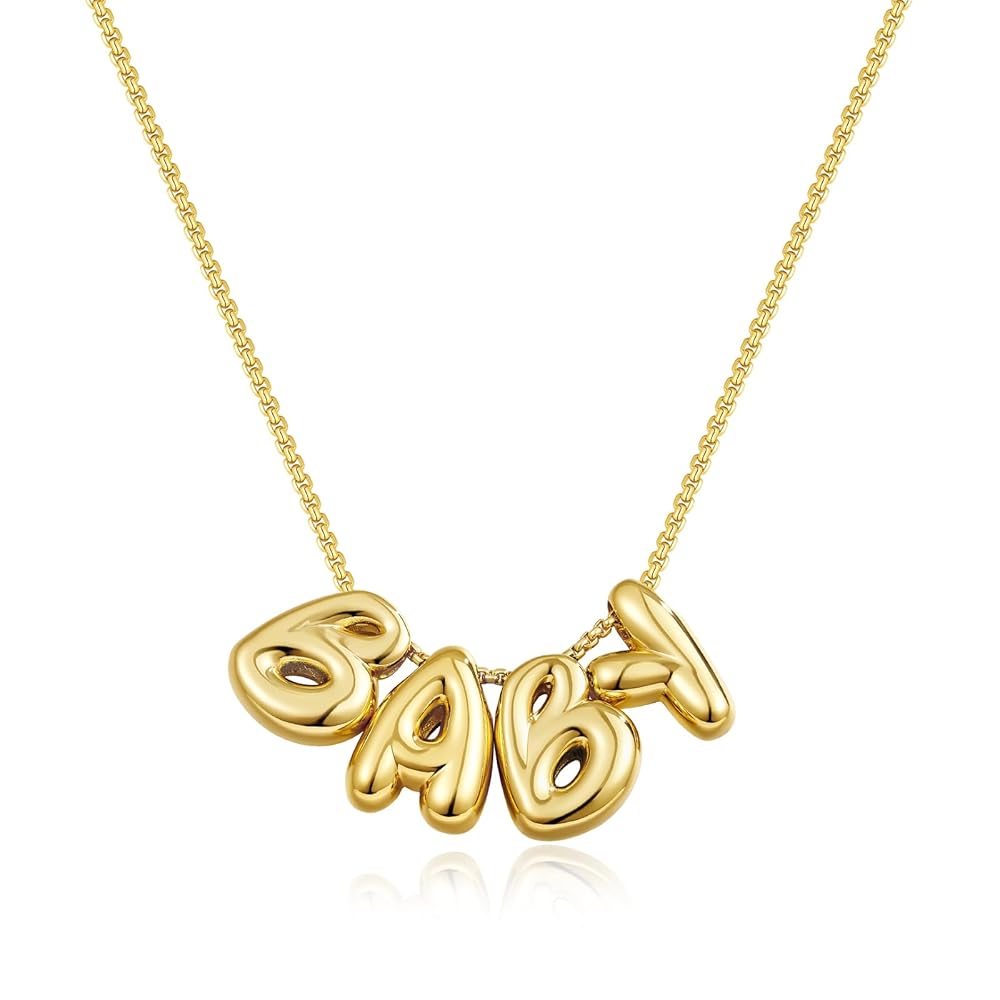 Bubble Charm Letter Mama Necklaces