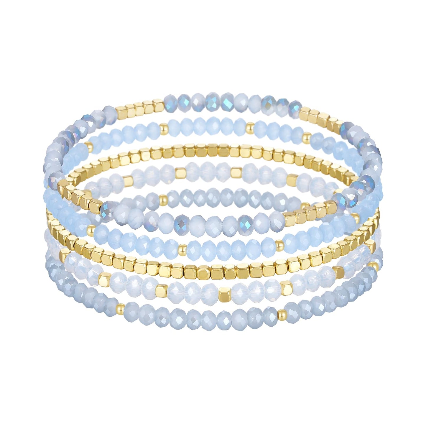 Stackable Crystal Beaded Bracelets