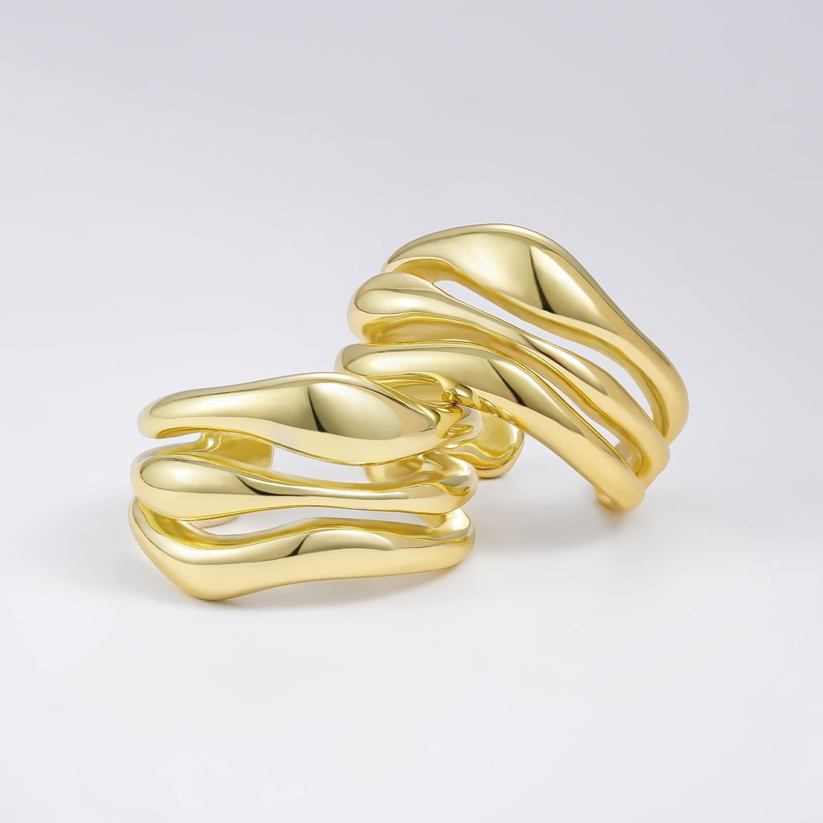 Gold Plated Stackable Open Band Ring