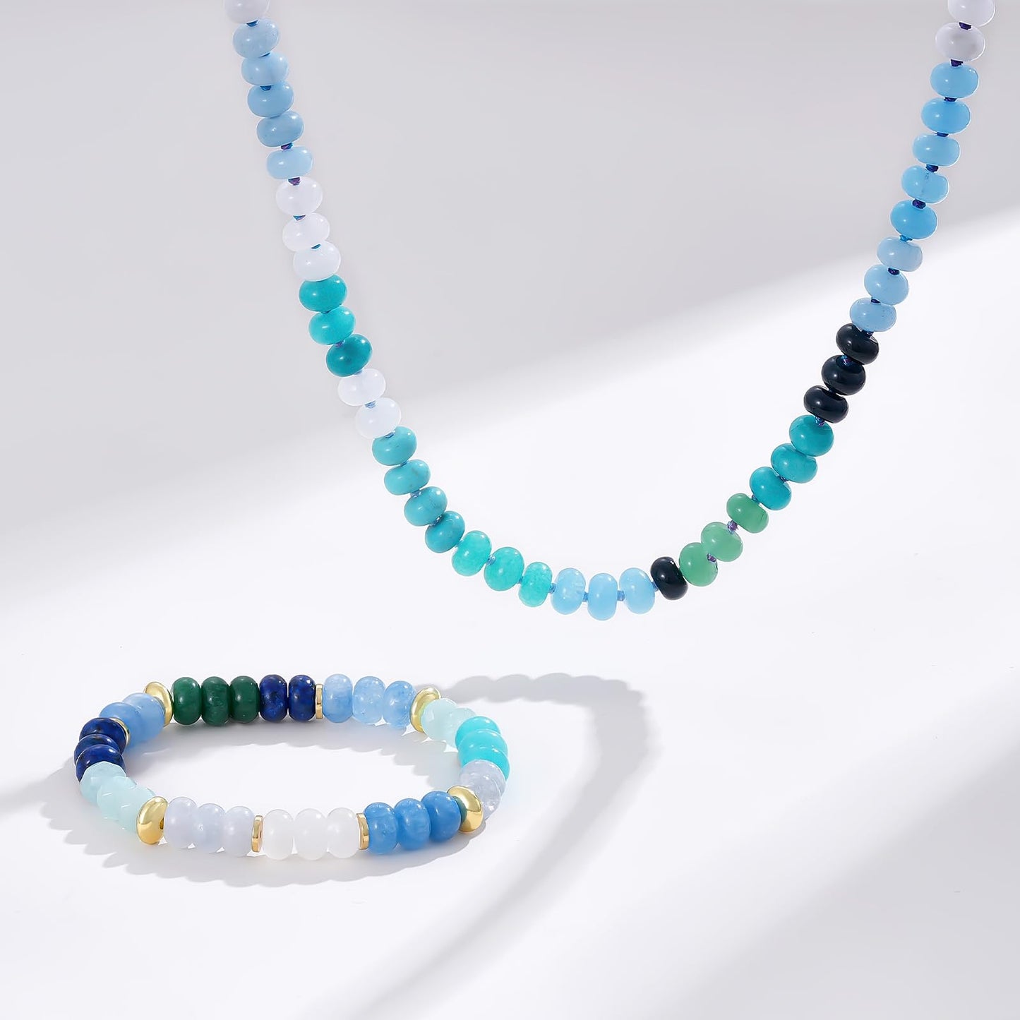 Beaded Necklace and Bracelet Set