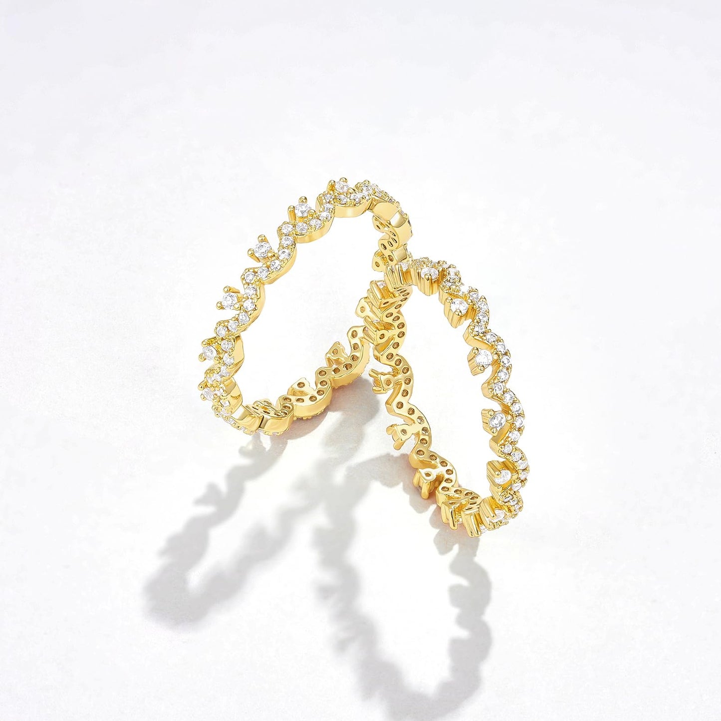 Gold Plated Pave CZ Crown Ring