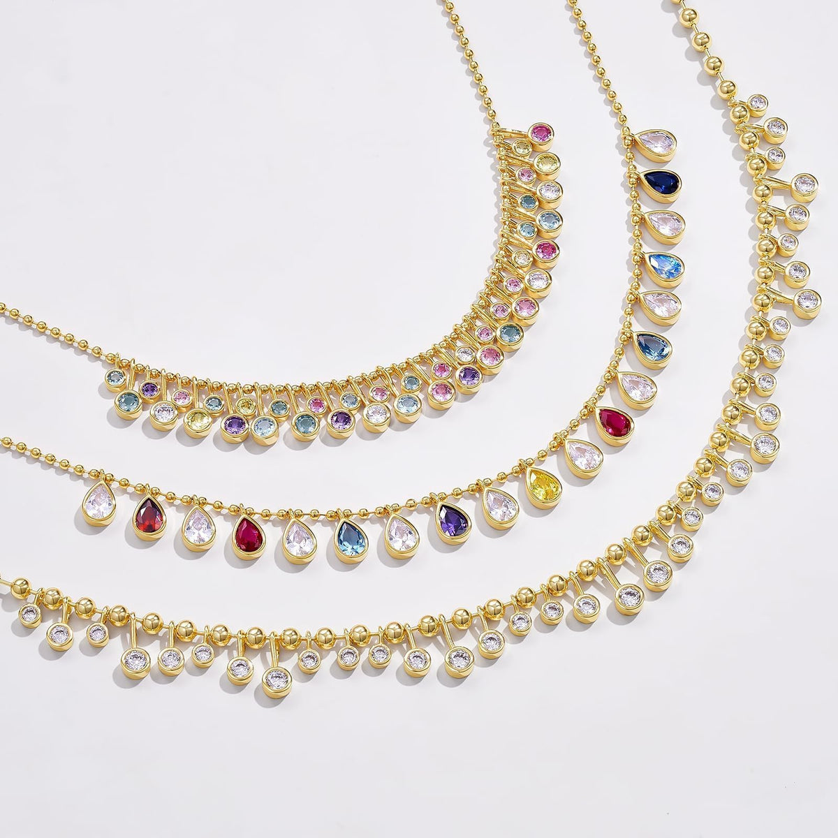 Cubic Zirconia Charm Necklace
