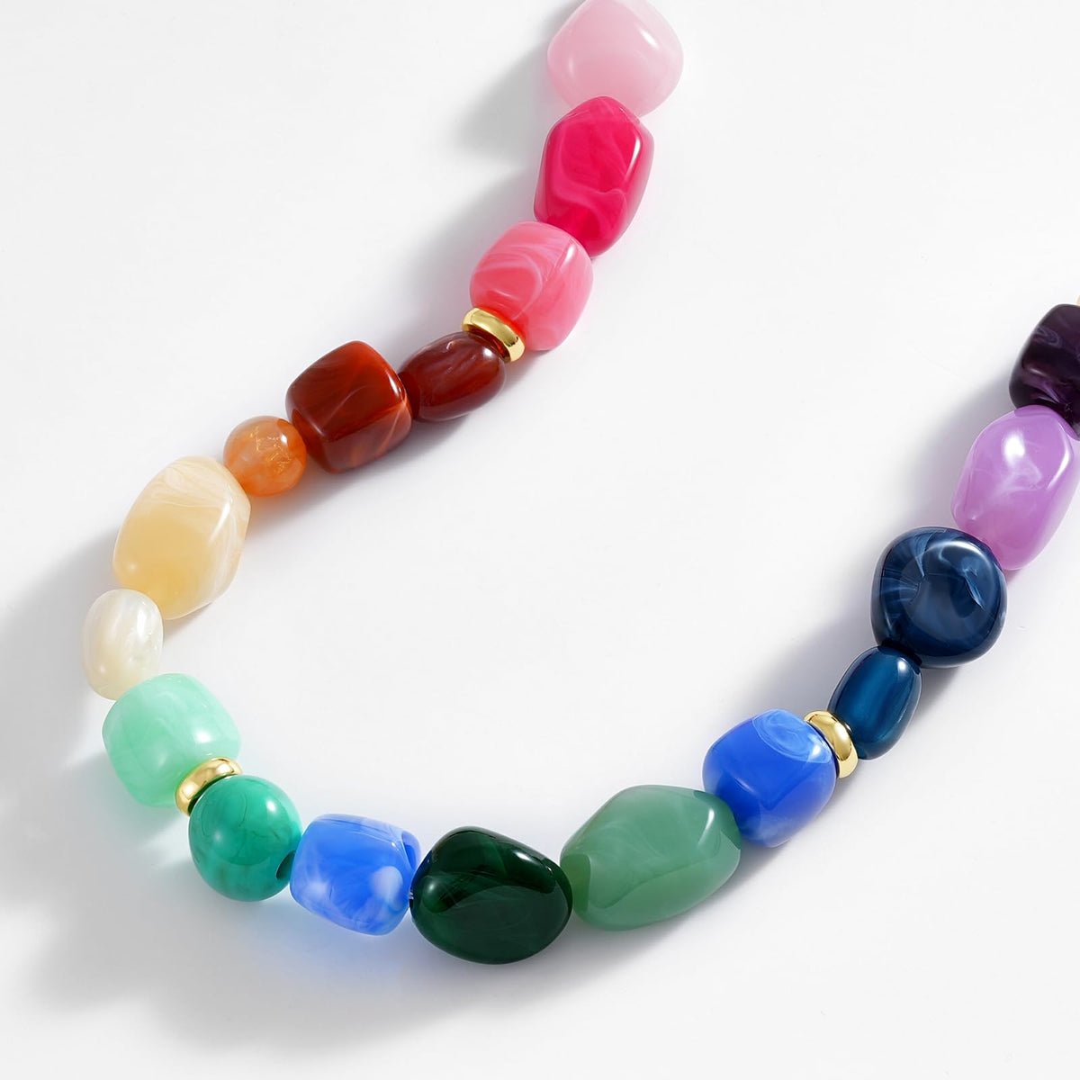 Chunky Resin Irregular Beaded Necklaces