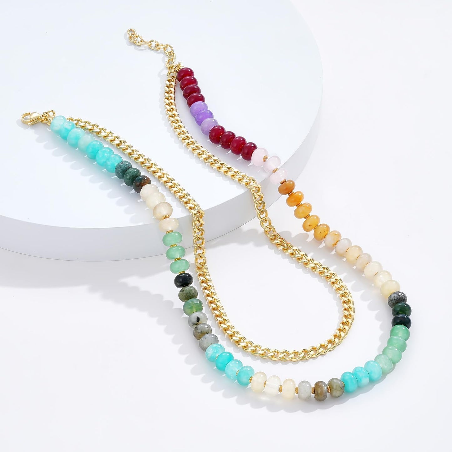 Colorful Layered Beaded Necklaces
