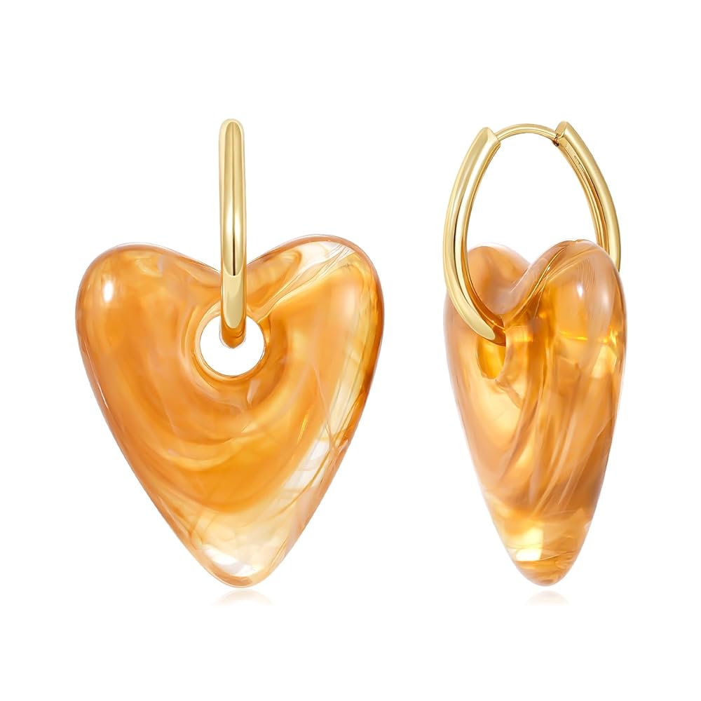 Resin Heart Earrings