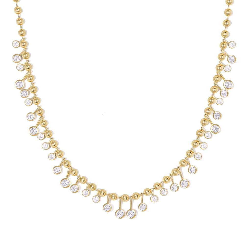 Cubic Zirconia Charm Necklace