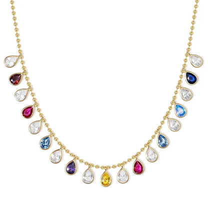 Cubic Zirconia Charm Necklace