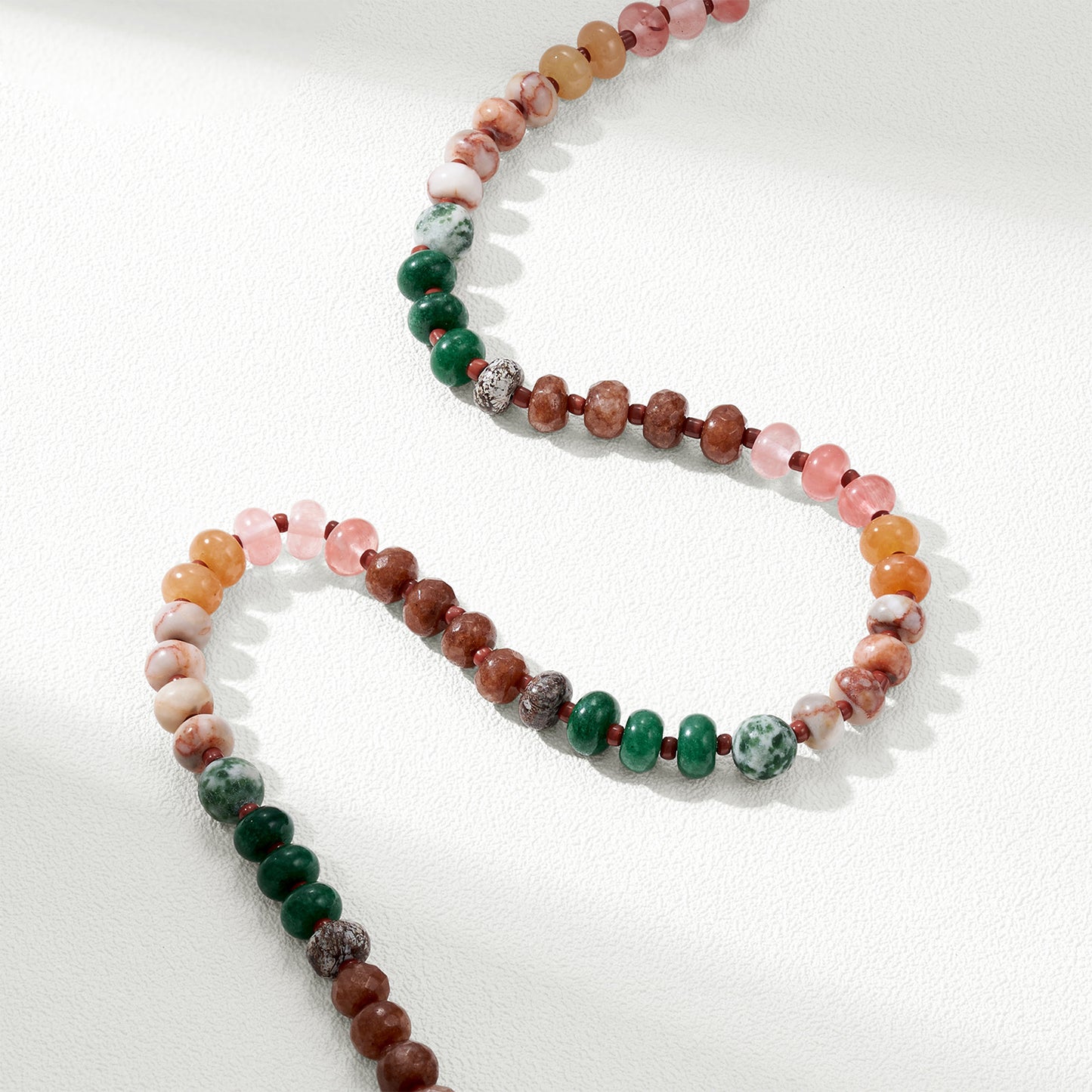 Colorful Beaded Boho Choker Natural Stone Necklaces
