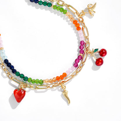 Adjustable Stackable Enamel Beaded Bracelets for Women