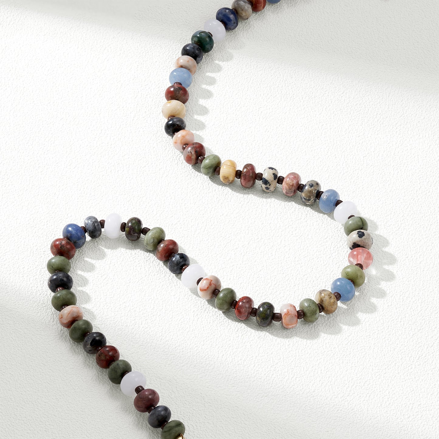 Colorful Beaded Boho Choker Natural Stone Necklaces