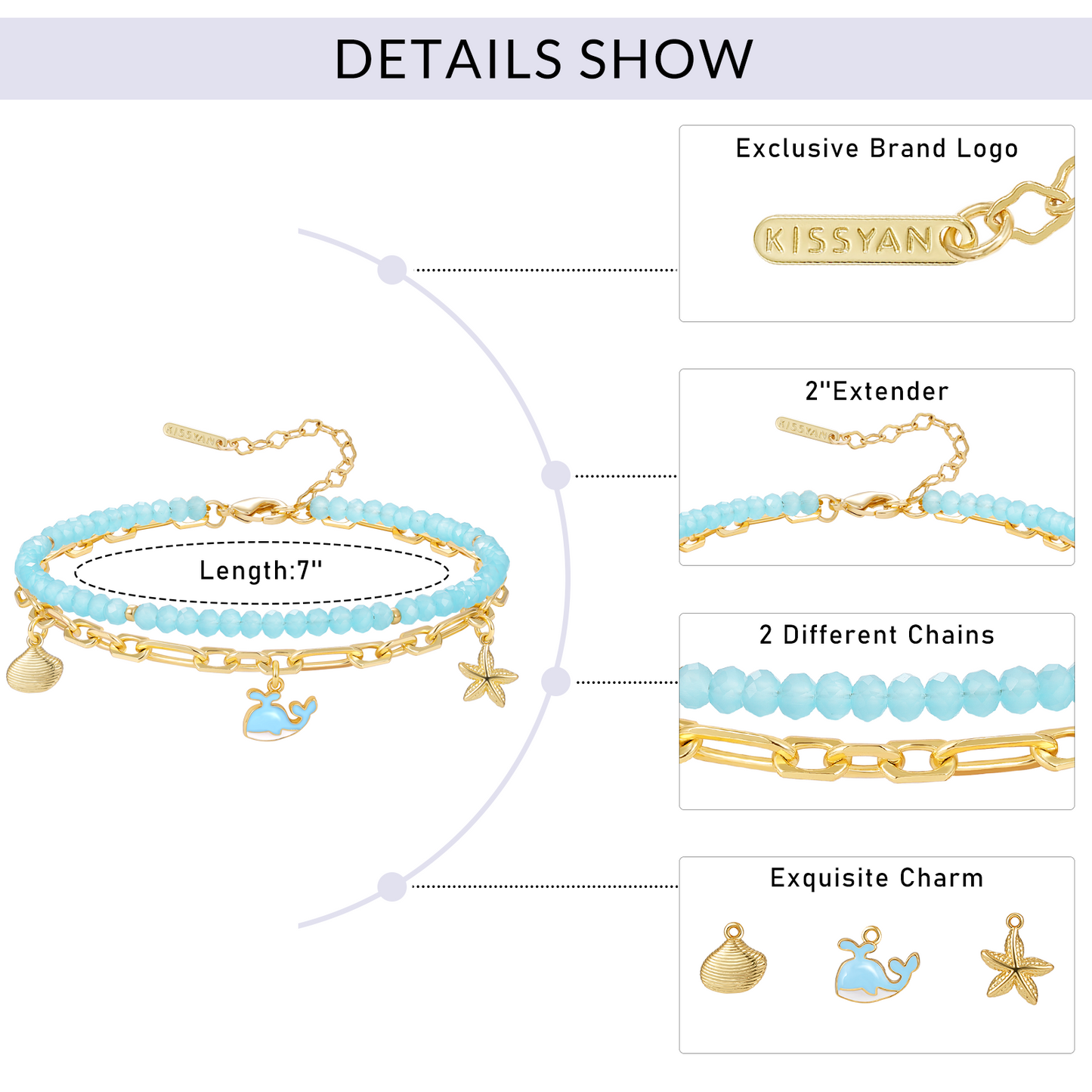 Adjustable Stackable Enamel Beaded Bracelets for Women