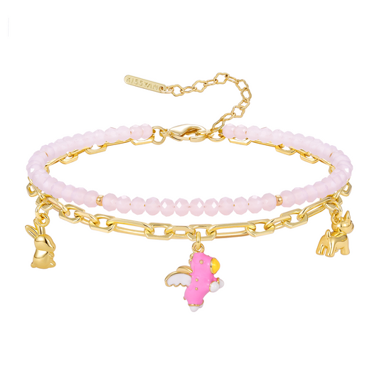 Adjustable Stackable Enamel Beaded Bracelets for Women