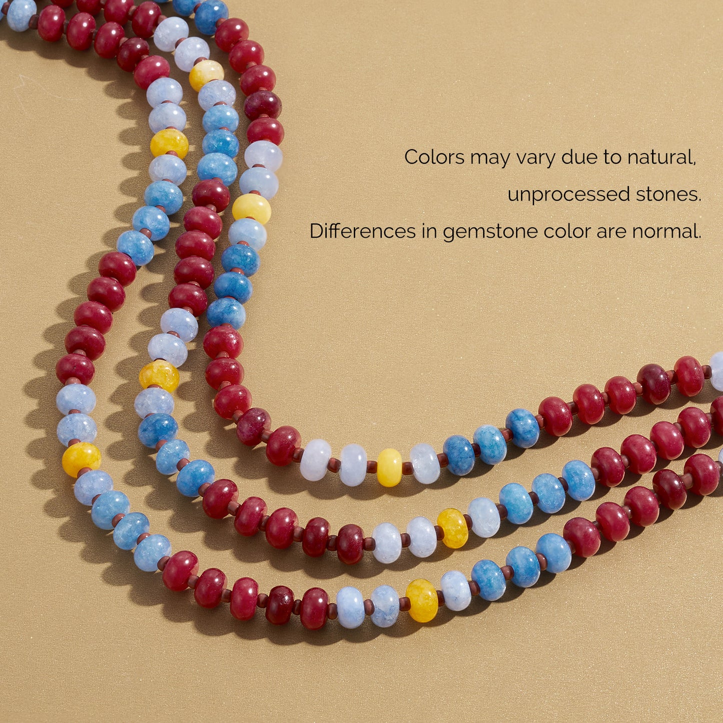 Colorful Beaded Boho Choker Natural Stone Necklaces