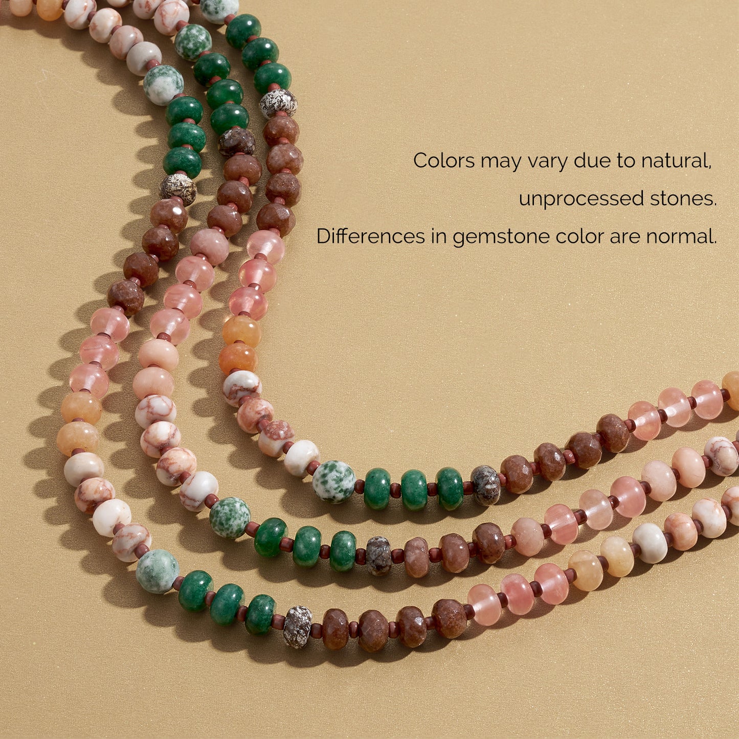 Colorful Beaded Boho Choker Natural Stone Necklaces
