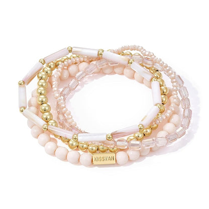 Natural Stone Stackable Beaded Bracelet