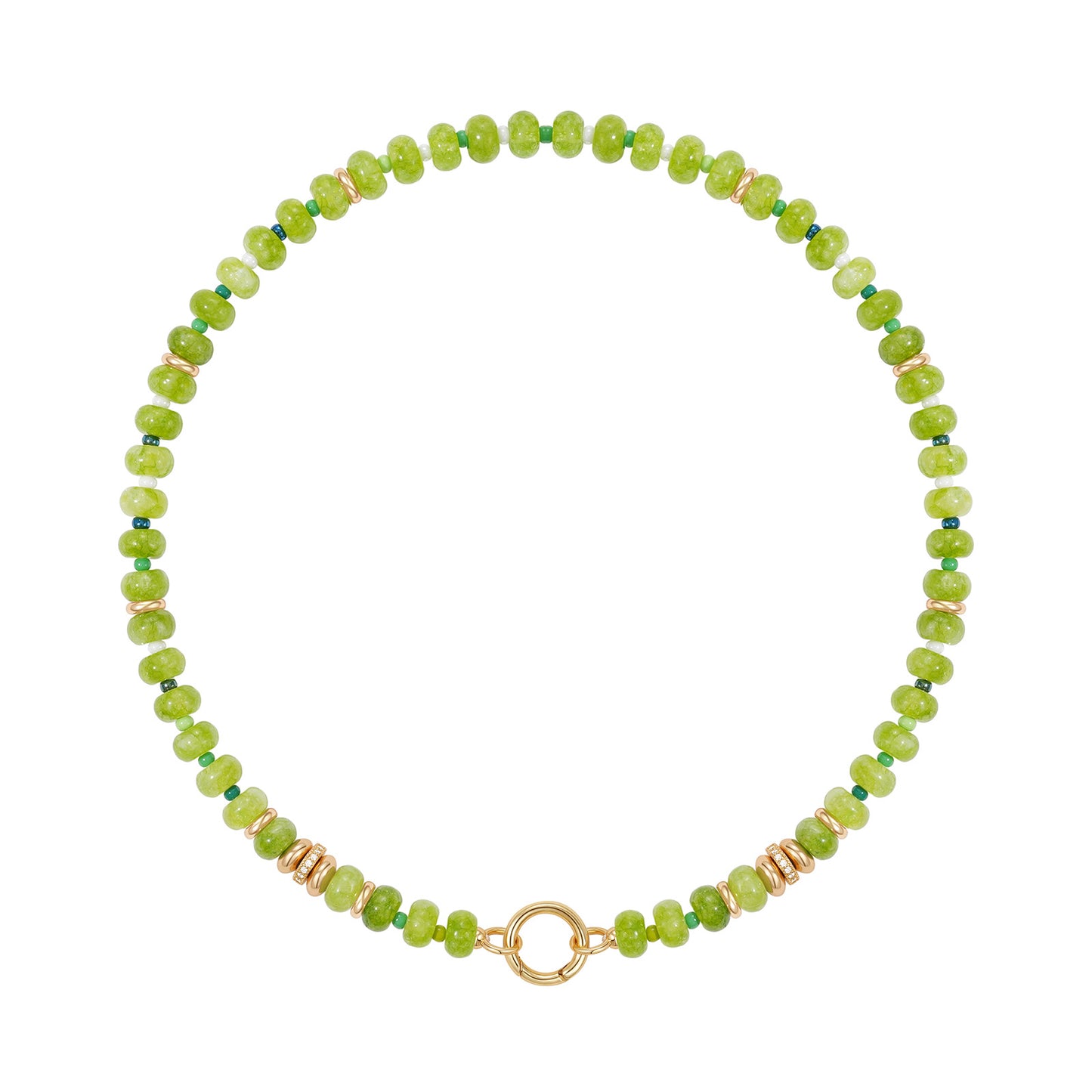 Beaded Boho Choker Natural Stone Gold Clasp Beach Gift