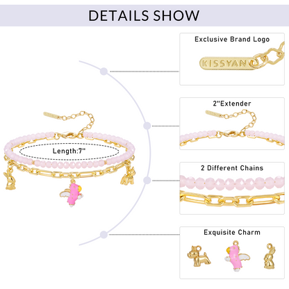Adjustable Stackable Enamel Beaded Bracelets for Women
