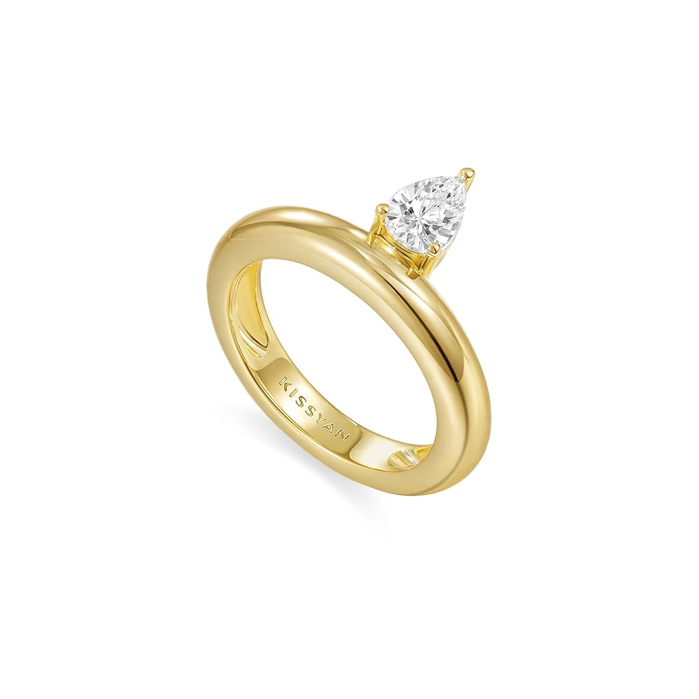 Gold Plated Pave CZ Band Ring