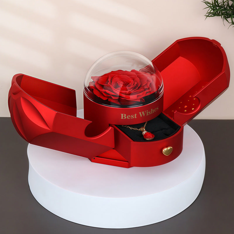 Angel Wing Crystal Flower Gift  Box