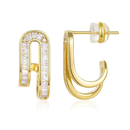 Gold Plated Chunky Hoop Earring