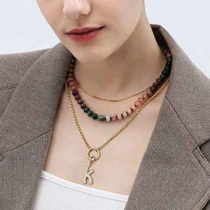 Colorful Beaded Boho Choker Natural Stone Necklaces