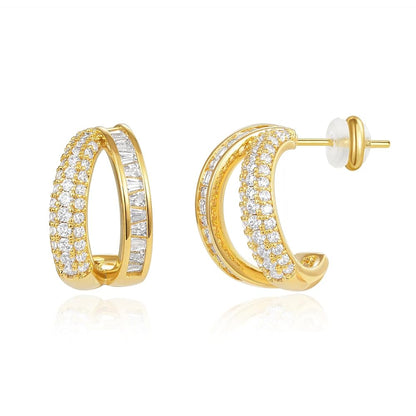 Gold Plated Chunky Hoop Earring