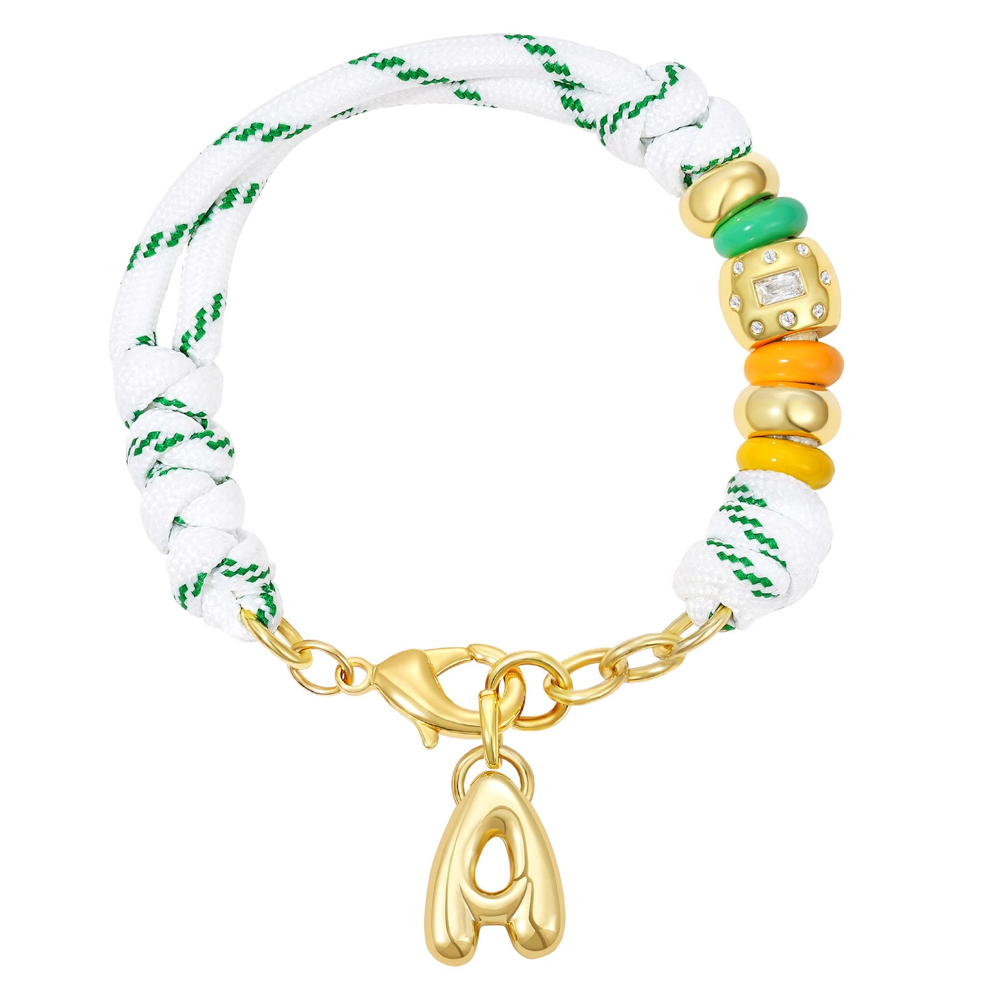 Initial Rope Bracelet with Removable Letter Charm