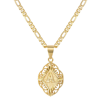 Diamond-Shaped Letter Initial Necklaces