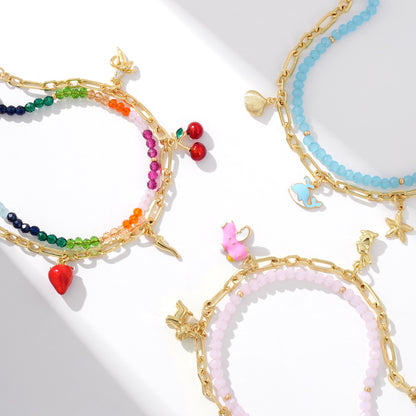 Adjustable Stackable Enamel Beaded Bracelets for Women