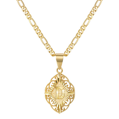 Diamond-Shaped Letter Initial Necklaces