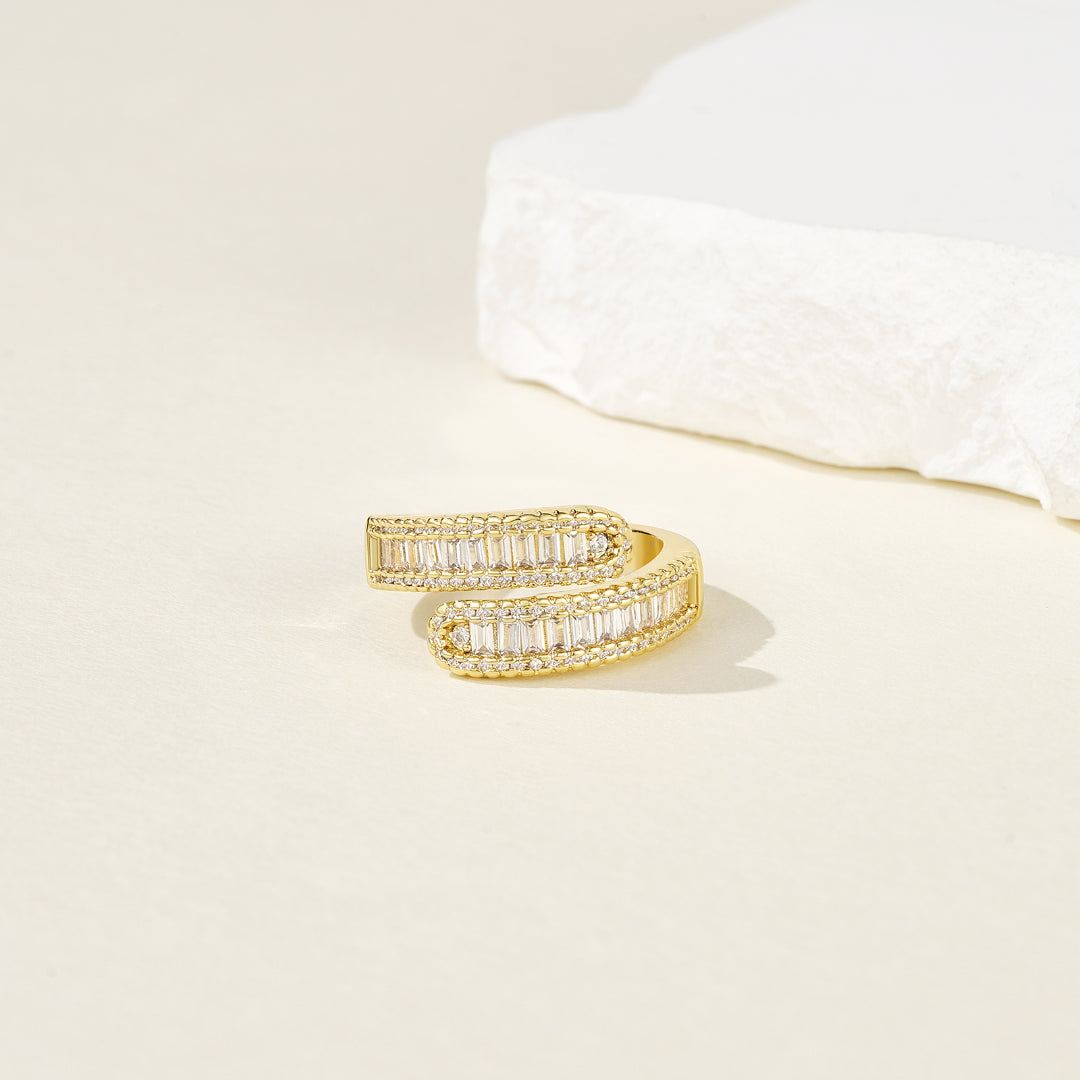 Adjustable Statement Irregular Geometric Chunky Finger Rings-Twist