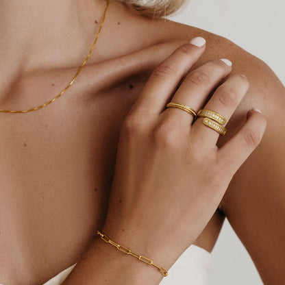 Adjustable Statement Irregular Geometric Chunky Finger Rings-Twist