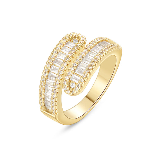 Adjustable Statement Irregular Geometric Chunky Finger Rings-Twist