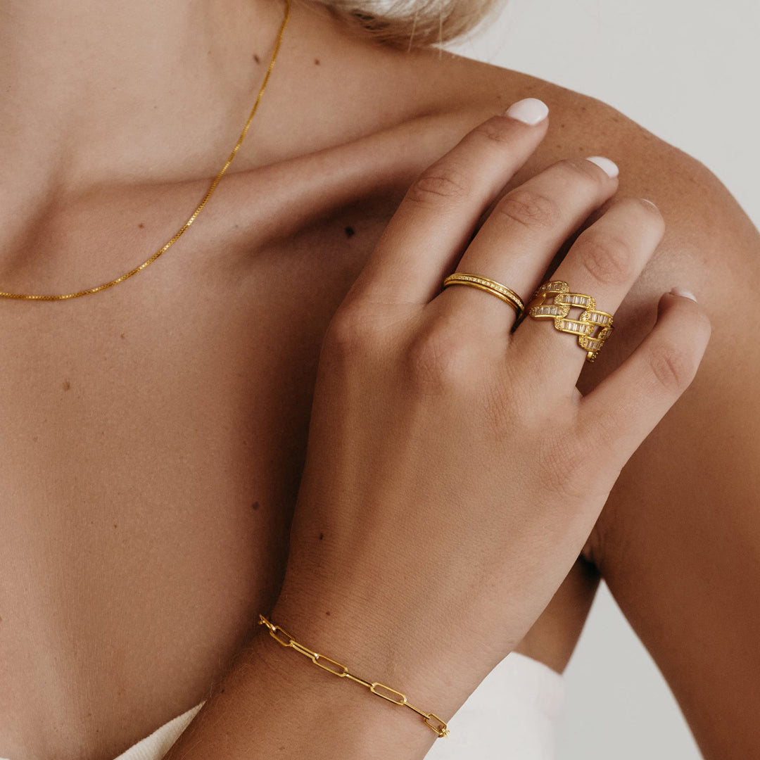 Adjustable Statement Irregular Geometric Chunky Finger Rings-Rhomboid