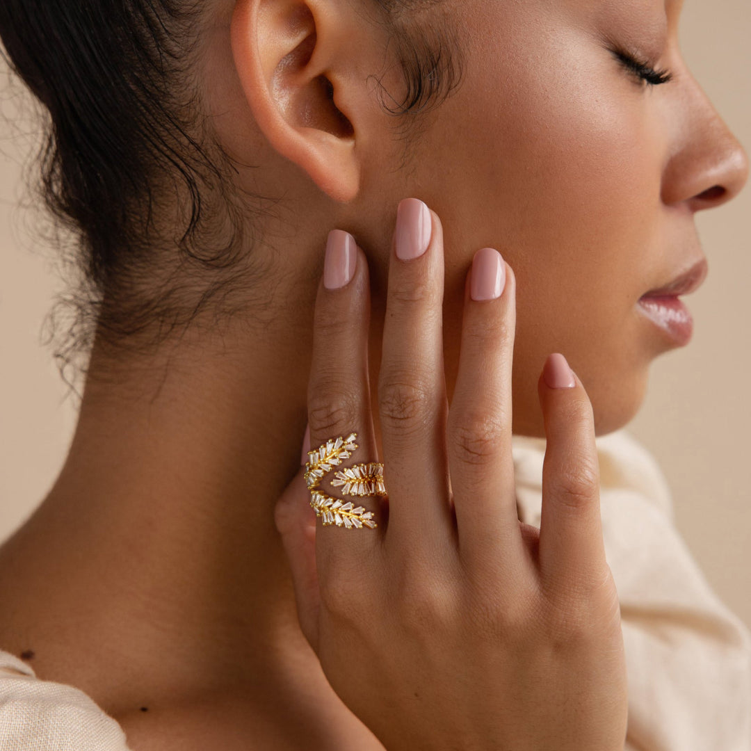 Adjustable Statement Irregular Geometric Chunky Finger Rings-Cocktail