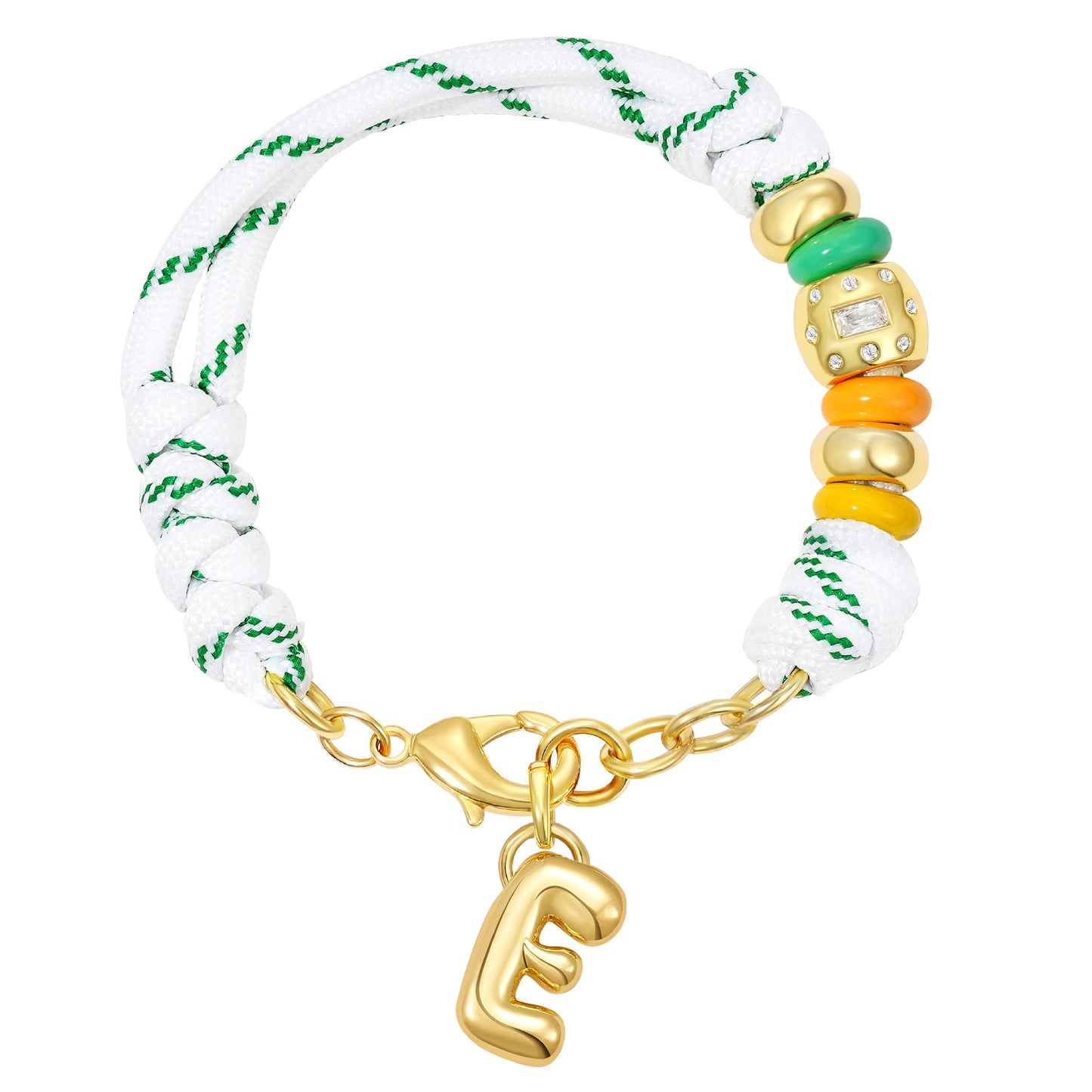 Initial Rope Bracelet with Removable Letter Charm