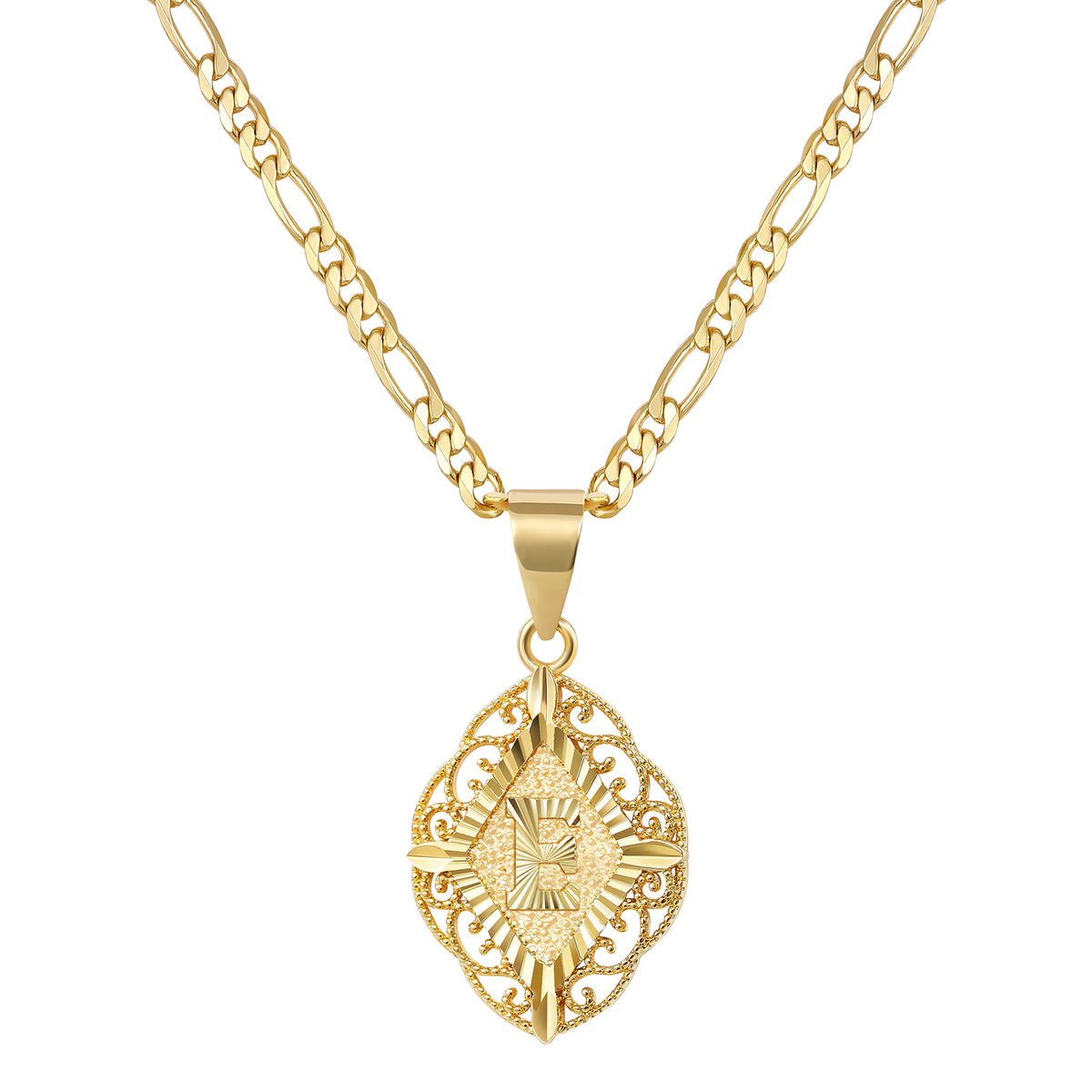 Diamond-Shaped Letter Initial Necklaces