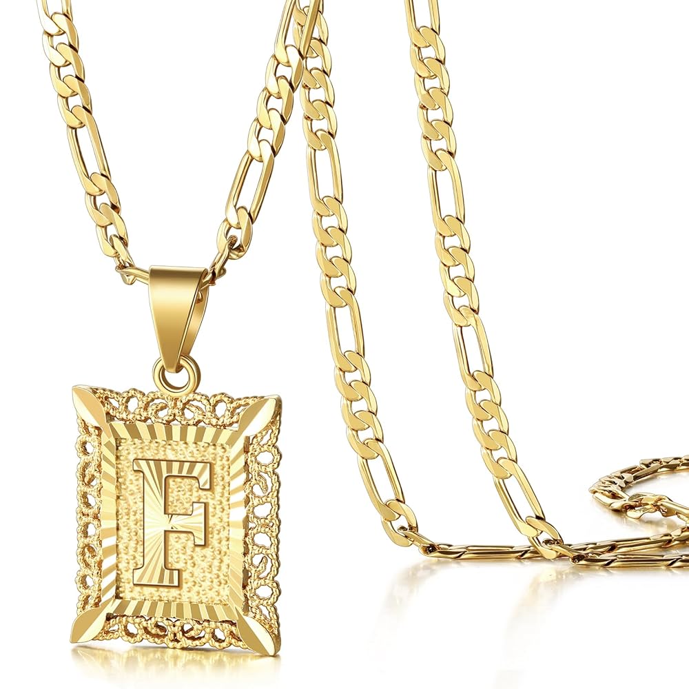 14K Gold Plated Initial Pendant Necklace