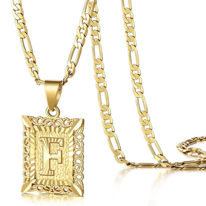 14K Gold Plated Initial Pendant Necklace