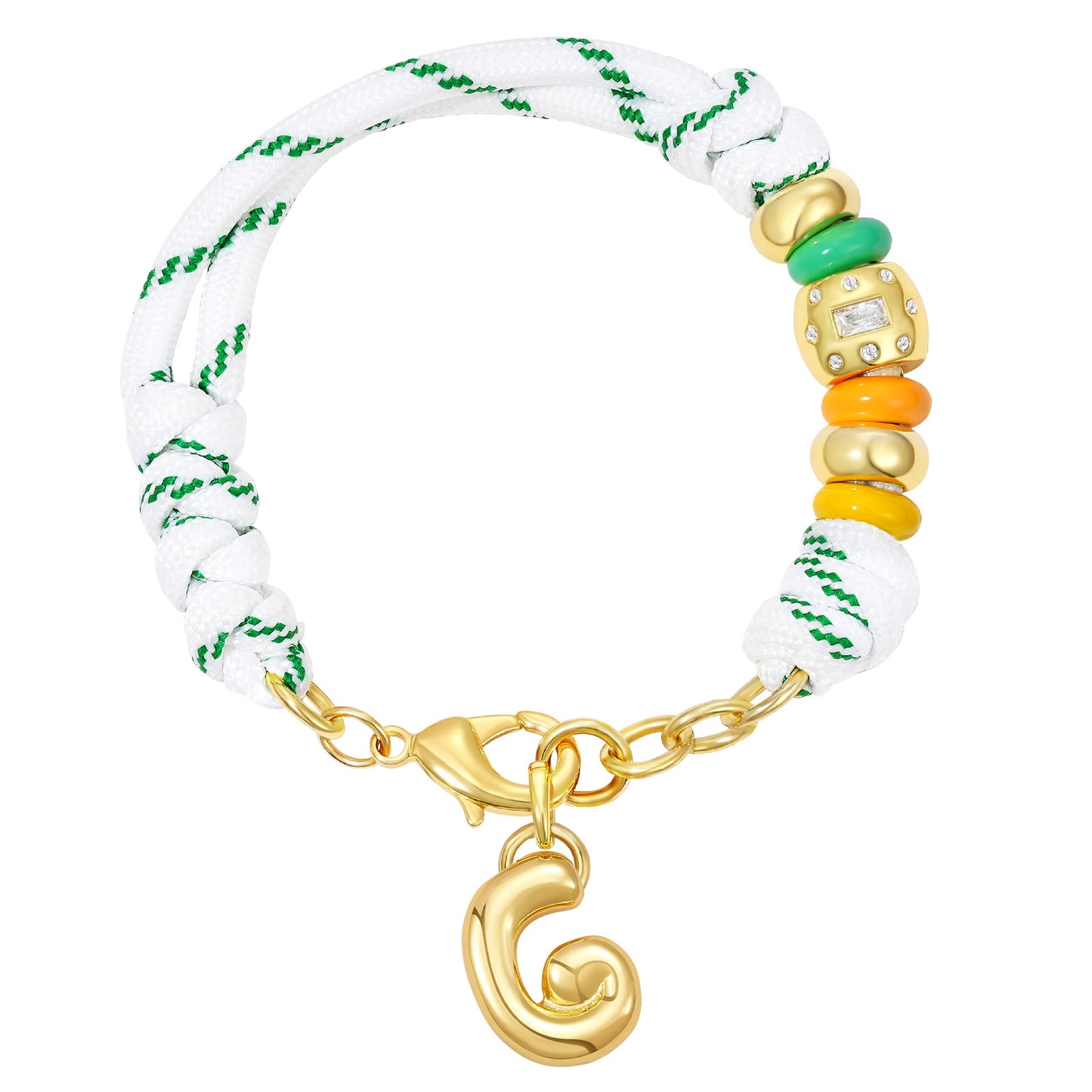 Initial Rope Bracelet with Removable Letter Charm