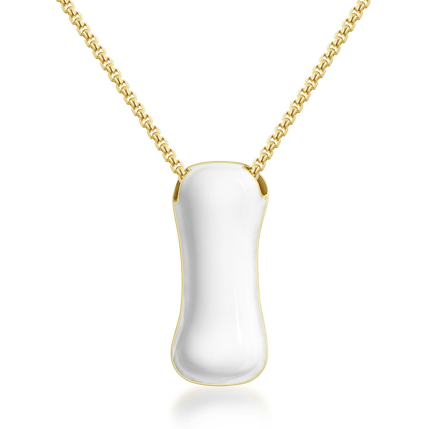 Bubble Letter Colorful Enamel Initial Necklace