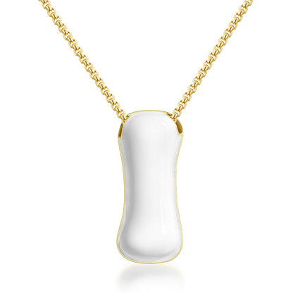 Bubble Letter Colorful Enamel Initial Necklace
