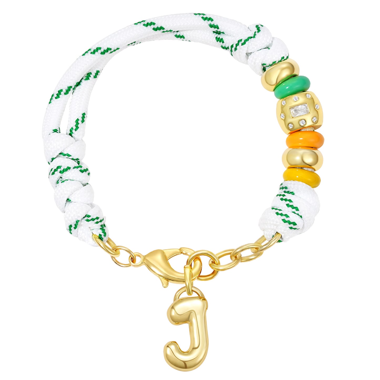 Initial Rope Bracelet with Removable Letter Charm