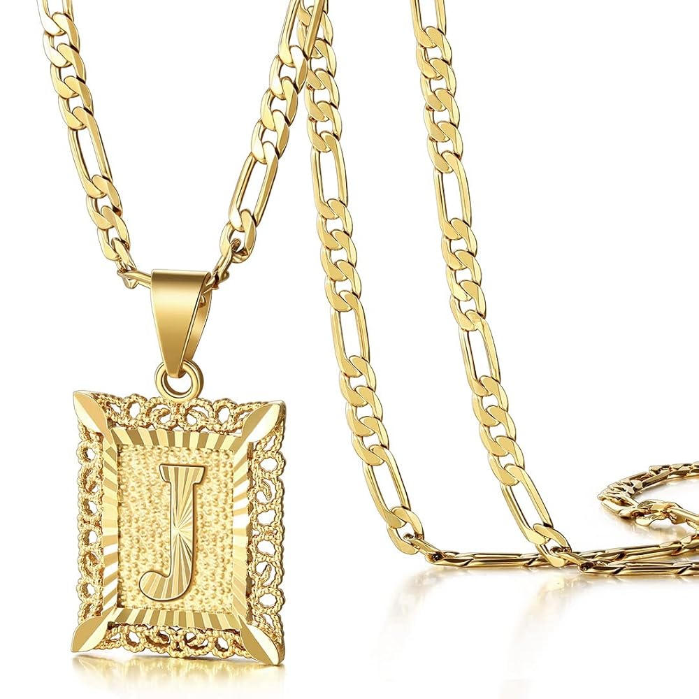 14K Gold Plated Initial Pendant Necklace
