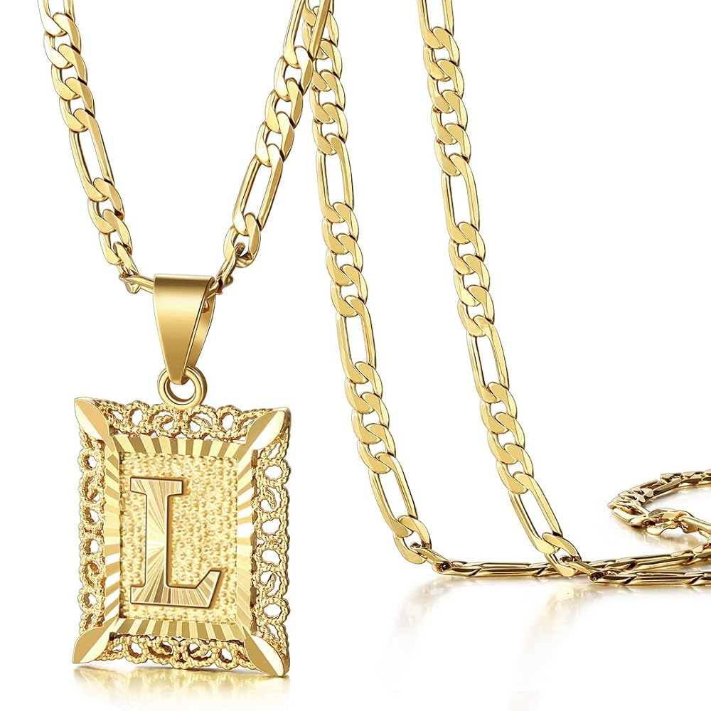 14K Gold Plated Initial Pendant Necklace
