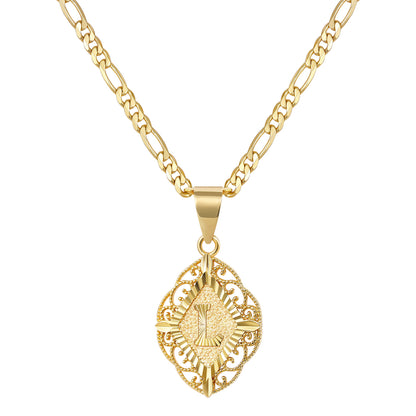 Diamond-Shaped Letter Initial Necklaces