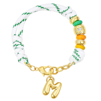 Initial Rope Bracelet with Removable Letter Charm