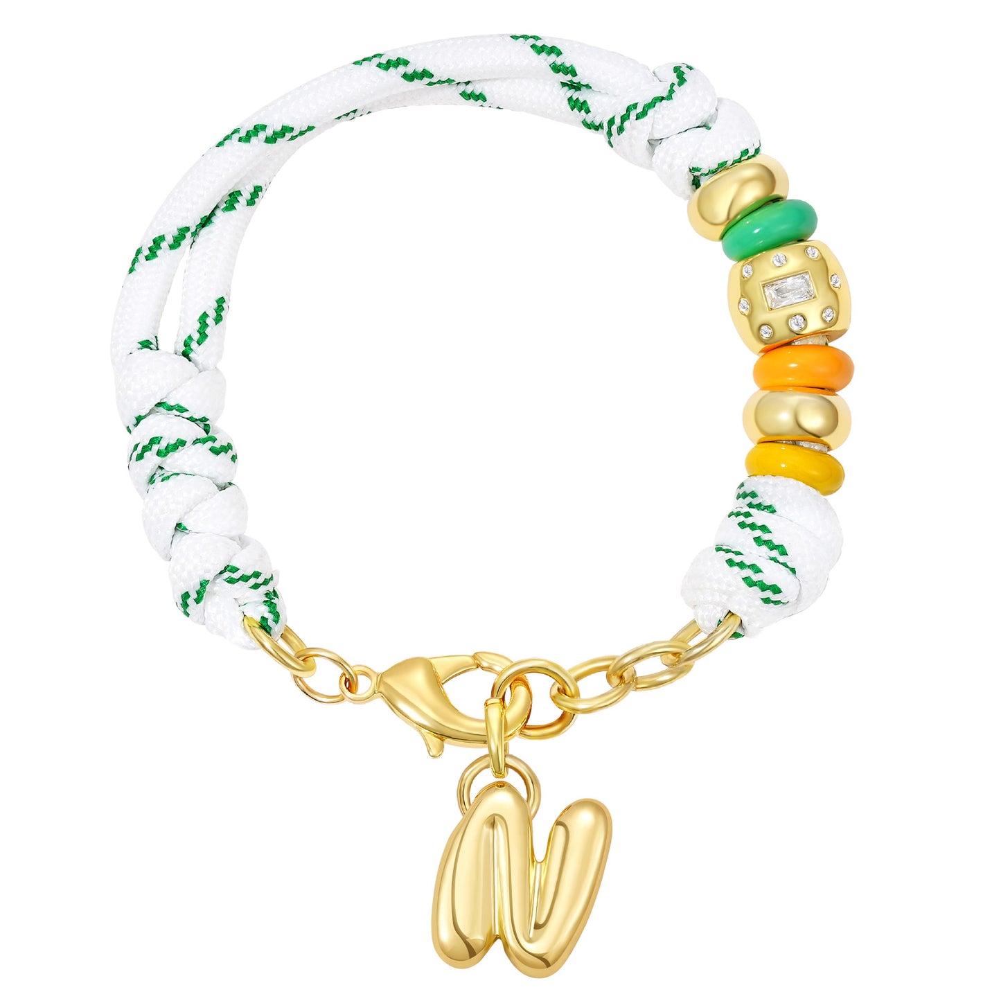 Initial Rope Bracelet with Removable Letter Charm